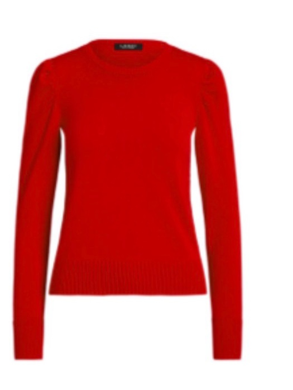 Lauren Ralph Lauren with Black Label cotton blend puff sleeve sweater